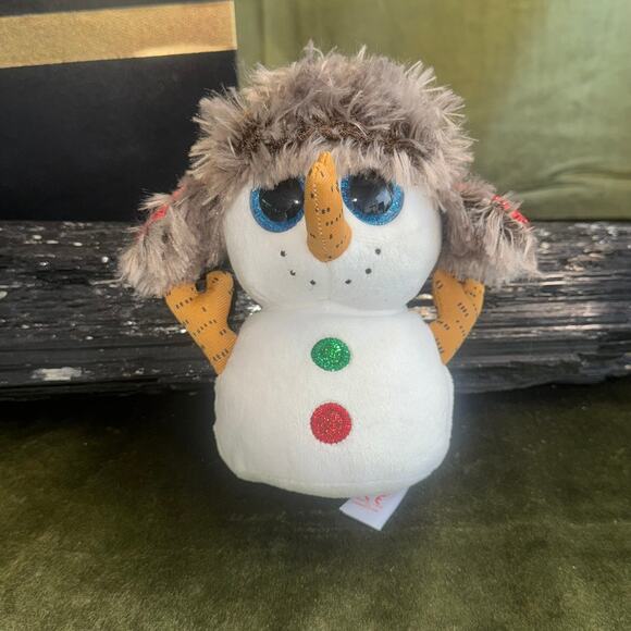 Vintage 2000s Ty Buttons Snowman Beanie Baby Plush EUC Collectible Holiday Decor - Picture 1 of 5